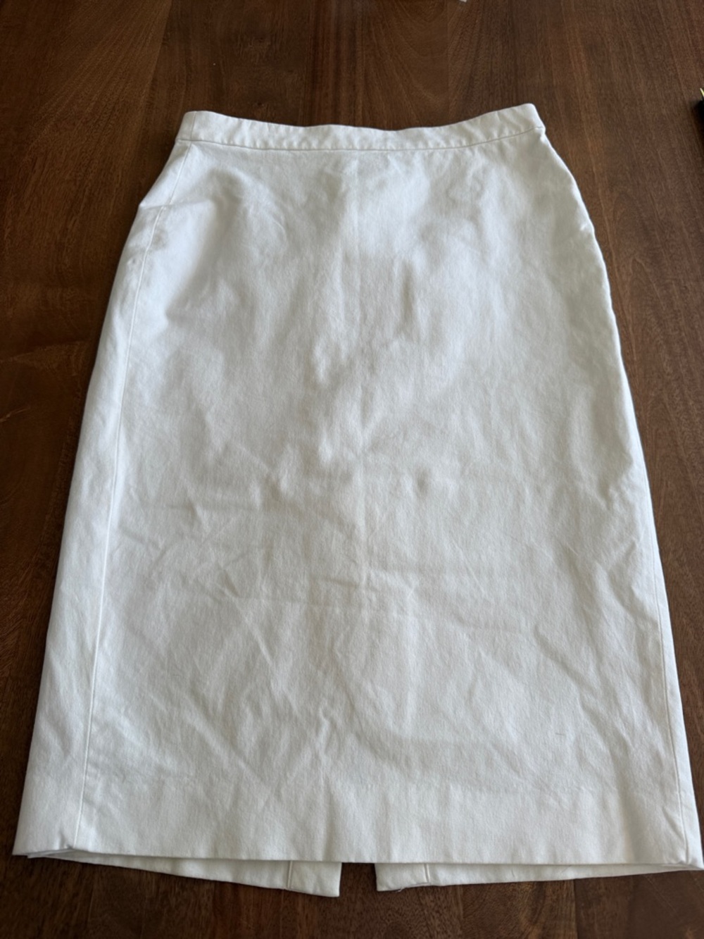 J. Crew White Pencil Skirt
